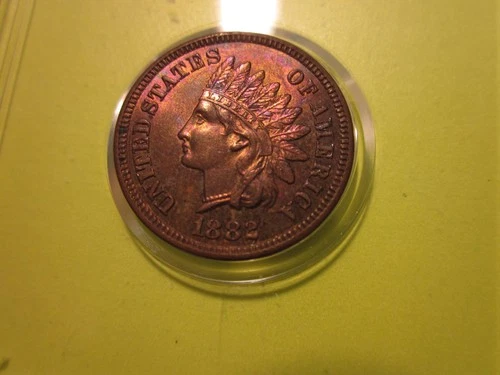 1882 INDIAN HEAD CENT GEM RED & BROWN UNCIRCULATED