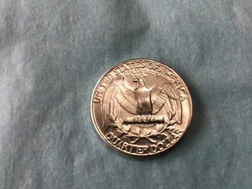 1964 silver Washington quarter. BU