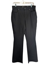 NWT Simply Vera Vera Wang Ponte Pants M Black Pinstripe Bootcut Stretch