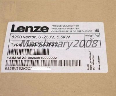 E82EV552K2C NEW LENZE E82EV552_2C Inverter 8200 Vector 3-400v 5.5kW E82EV552-2C