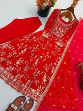 GOWN SALWAR KAMEEZ PAKISTANI INDIAN WEDDING PARTY WEAR DRESS BOLLYWOOD SUIT NEW