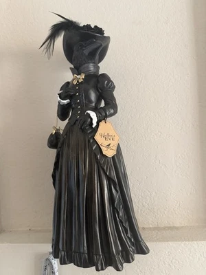 19” Victorian Raven Lady Figurine Gothic Halloween Decor New With Tag - Image 1 of 4