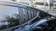 24-26 Ford Mustang Quarter Window Faux Simulated Louver Vinyl Decals 2pcs S650