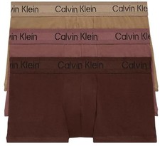 Calvin Klein Men's Stencil Logo Cotton Stretch 3-Pack Low Rise Trunk L