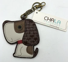 Chala Beagle Key Fob Coin Purse Luggage Zipper Pocket Backpack Attachment Cute