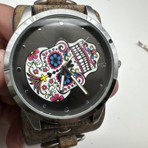 NEMESIS GREY SUGAR SKULL PUNK WATCH