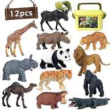 Safari Animal Toy Figure 12 Real Jumbo Wild Jungle Animal Figurines Large