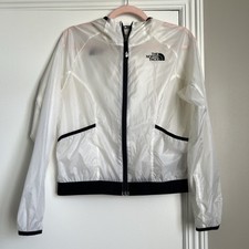 The North Face Sz XL 18 Girls Wind Jacket White EXCELLENT