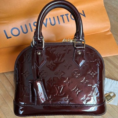 Louis Vuitton Monogram Vernis Alma BB 2Way Bag Amarante M91678