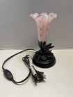 Hummingbird Lily Accent Lamp Glass/Metal