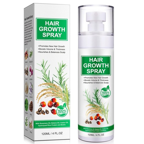 Hair Growth Serum Spray, Natural Hair Growth Spray With Biotin, Batana, Rosem...