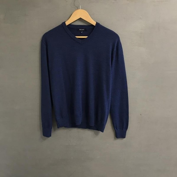Men Spada Roma Pullover Navy Wool 38 / M / 46