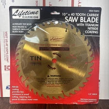 Lifetime Carbide 10 40 Tooth Item 93893 Made In USA New Old Stock Free Shipping