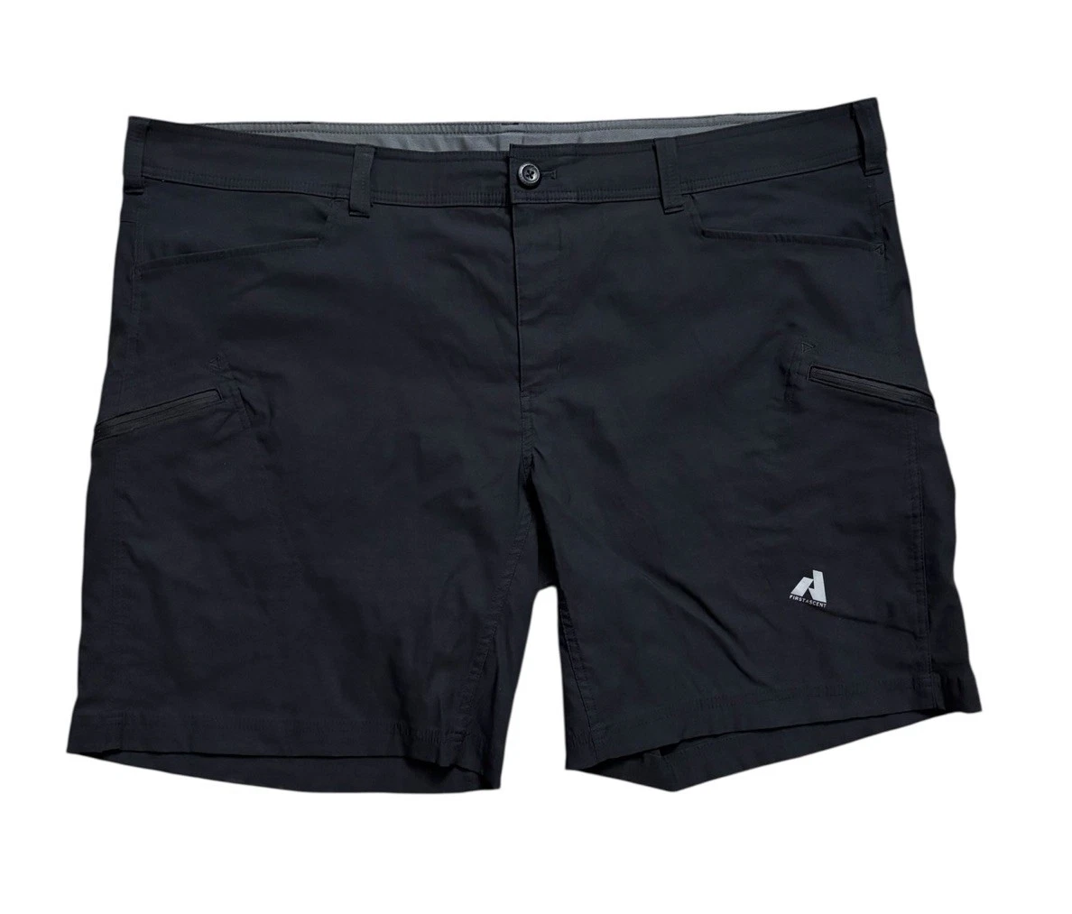 Eddie Bauer Shorts Mens 46 Black First Ascent Tech Cargo Shorts Hiking Outdoors