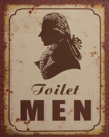 Blechschild Toliette Herren Restaurant Replikat Retro Design Dekoration