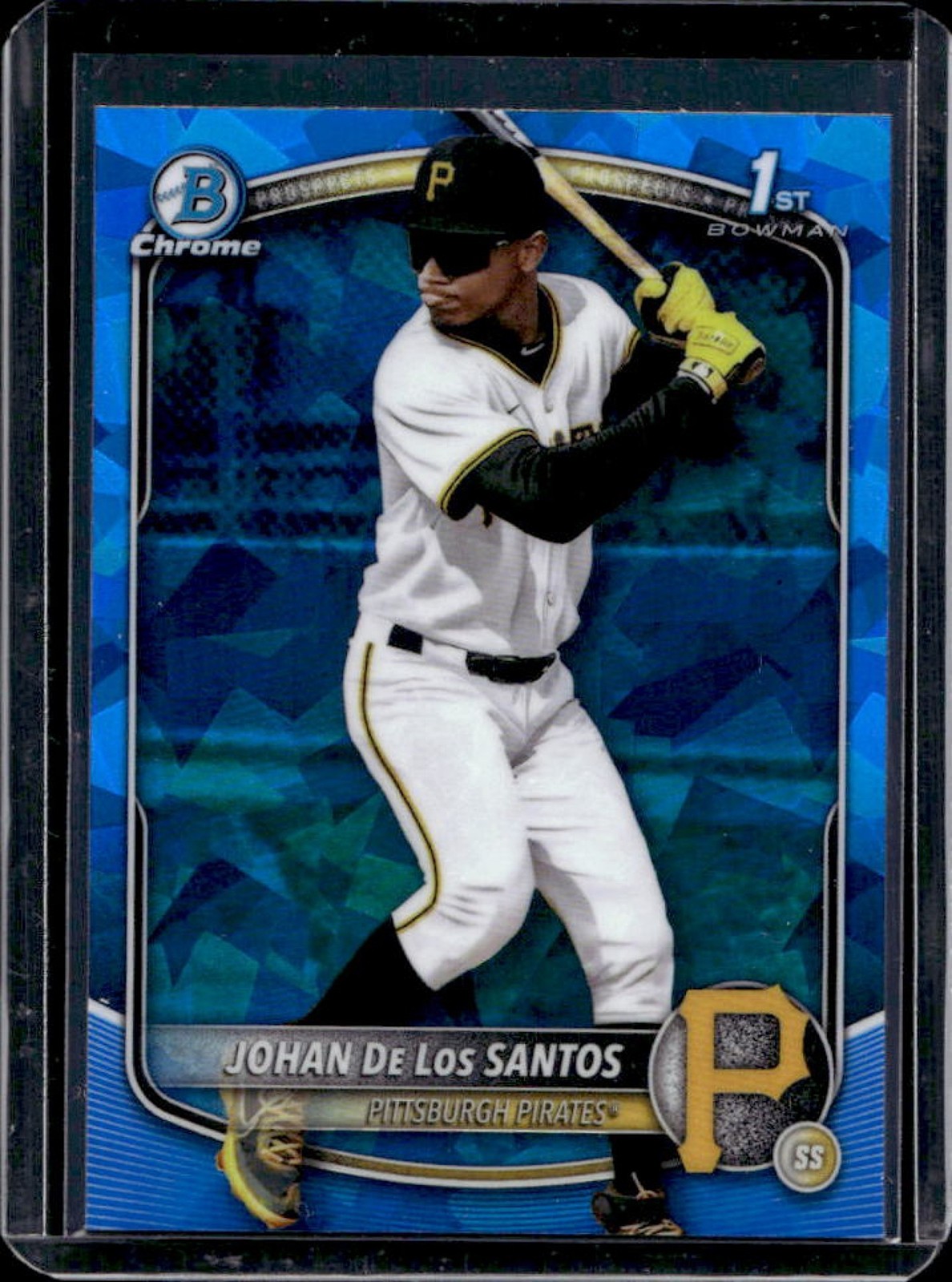 2025 Bowman Chrome Sapphire Johan De Los Santos 1st #BCP-163 Pirates