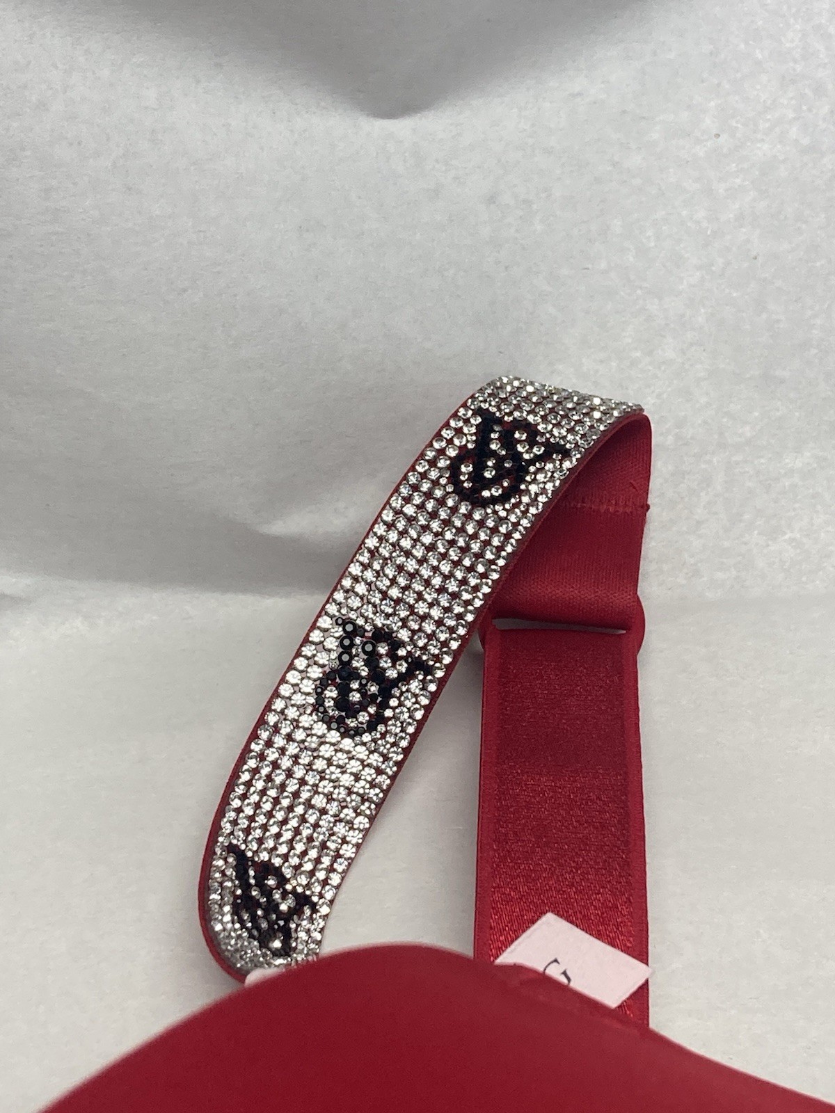 Victoria's Secret Red Push Up Logo Shine Strap Bra Size 36 G