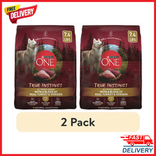 2 Pack Purina ONE True Instinct Dog Food 7.4 lb Turkey Venison High Protein