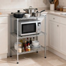 3/4Tier Storage Shelving Unit Multipurpose helving Unit Metal Storage Shelf Rack