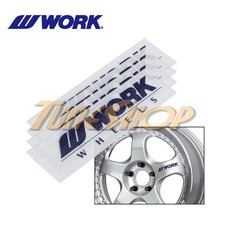 4 Pcs Work Meister S1 Spoke Decal Sticker Blue Racing Wheels Rims Nuts Vinyl