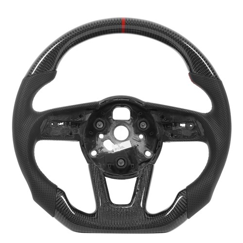 ▫Carbon Fiber Steering Wheel Nappa Perforated Leather For 8V B9 - Picture 10 of 12