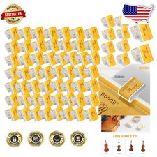 Pro Violin Viola Cello Rosin Bulk 50 Pcs - Rich Tone, Durable, Low Dust, Natural