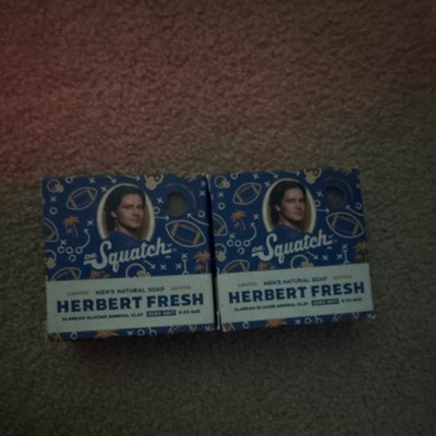 Dr. Squatch Herbert Fresh Men's Natural Soap Alaskan Glacier Mineral Clay 5 oz