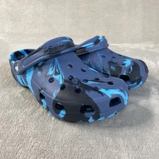 CROCS Classic Kids Clogs Sandals Size 5 Womens 7 Marble Blue Slip On Shoes NEW