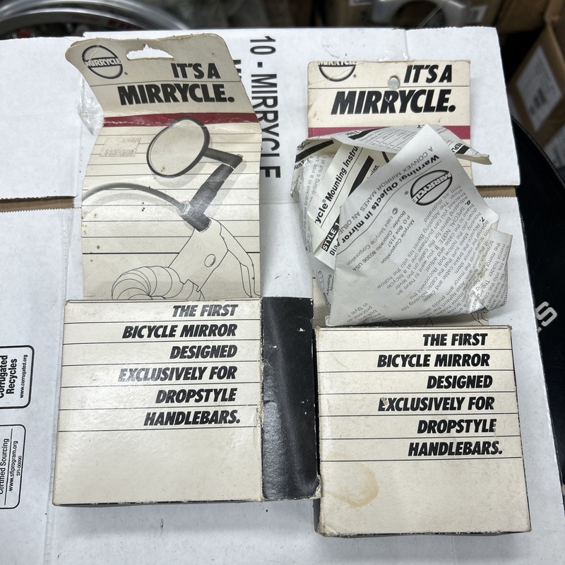 2 Nos Vintage Mirrycle Mirror Road Drop Non Aero 