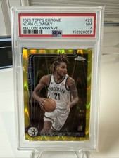 2025 Topps Chrome Noah Clowney 192/275 PSA 7 Yellow RayWave 🔥🔥🔥💵💵💵