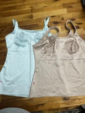 Women’s Ruby Ribbon Original Fitted Cami, 1 In Tan, 1 In Light Blue Size 38