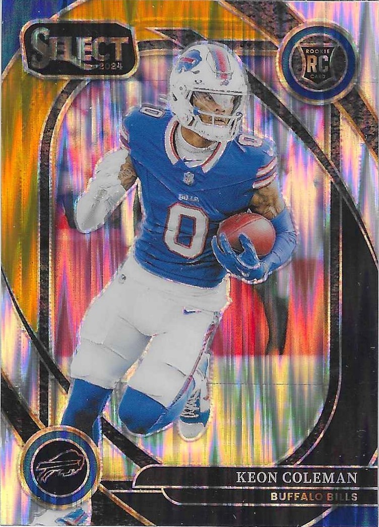 2024 Panini Select - Keon Coleman #280 Black & Gold Shock (RC)