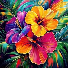 Flowers Diamond Art Kits for Adults,Colorful Flowers Diamond Painting Kit,5D ...