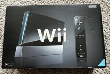 Nintendo Wii Black RVL-001 JPN Console In Box - Great condition 