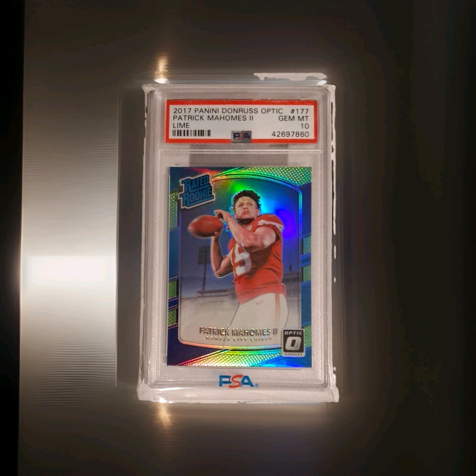 Patrick Mahomes Panini Donruss Optic #177 Lime