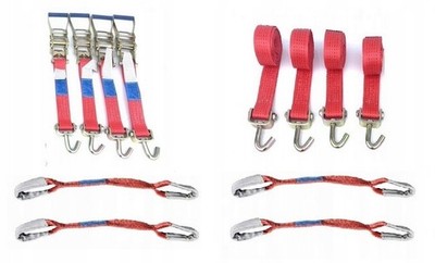 Set mit 4 Stucks Spanngurt Transportgurt für Abschleppwagen Radsicheru Starke