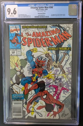 AMAZING SPIDER-MAN #340 - MARK JEWELERS VARIANT 1ST APPEARANCE OF FEMME FATALES