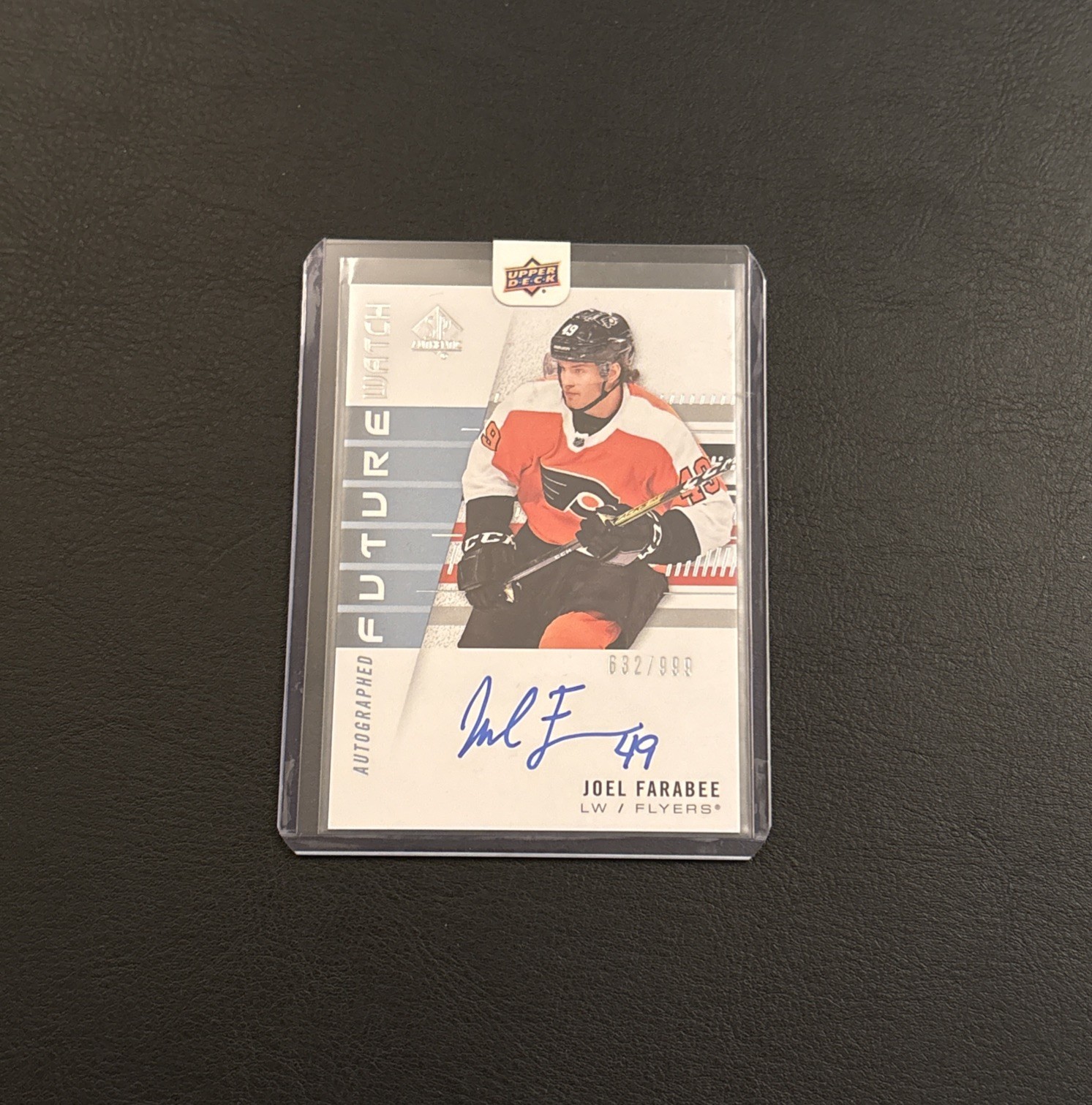 2019-20 JOEL FARABEE SP Authentic Future Watch Auto #/999 Flyers/ Calgary Flames