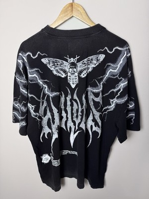 Dark Sport Wolves Club Death Moth Lightning Tee 2XL Limited Edition Vintage Wash