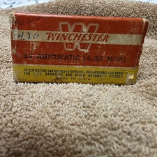 Empty Winchester 25 Auto Box # K2541T Red & Yellow made in USA
