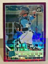 Michael Perez 2019 Donruss Optic FOTL Rated Rookie PURPLE Pandora Prizm RC #d/99