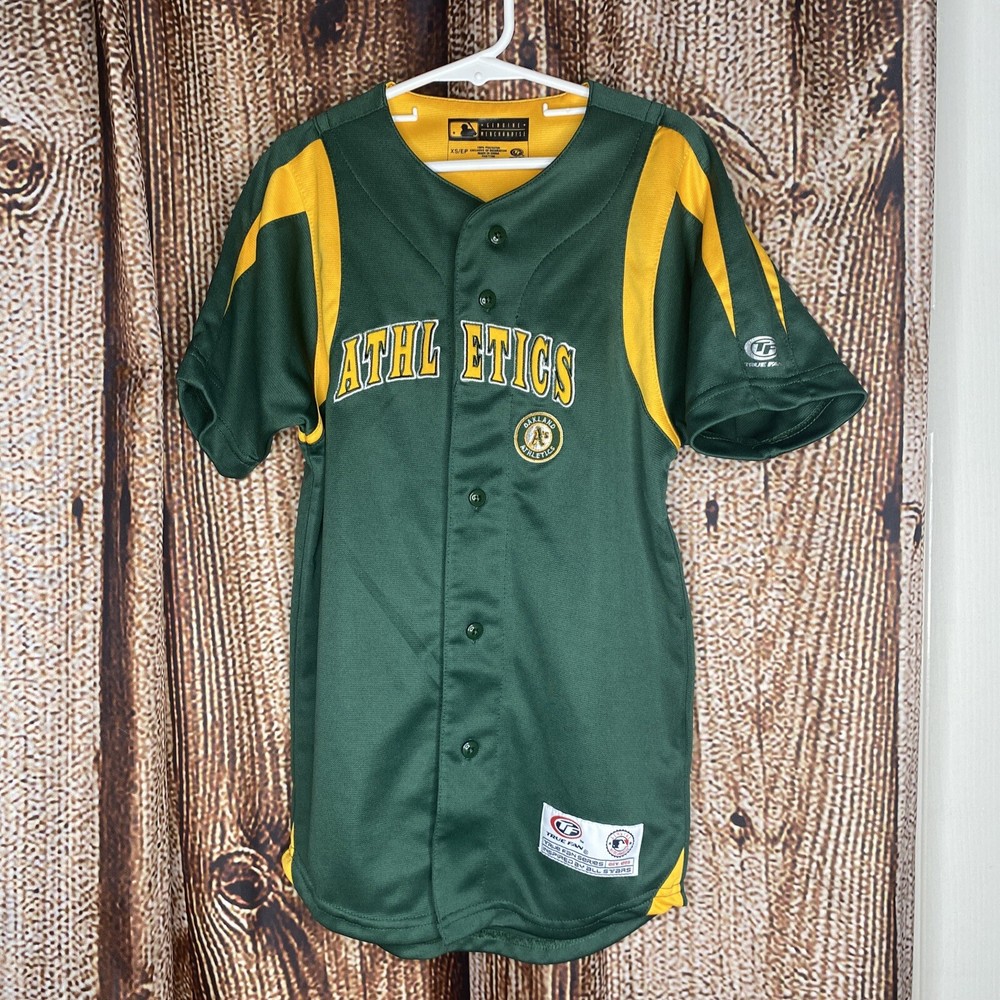 Oakland A's True Fan American MLB Youth Size XS Jersey Genuine Merchandise