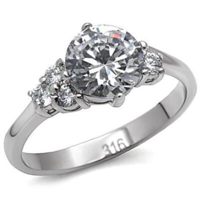 Anillo de Compromiso Boda y Matrimonio con Diamante Zirconia Para Mujeres TK062