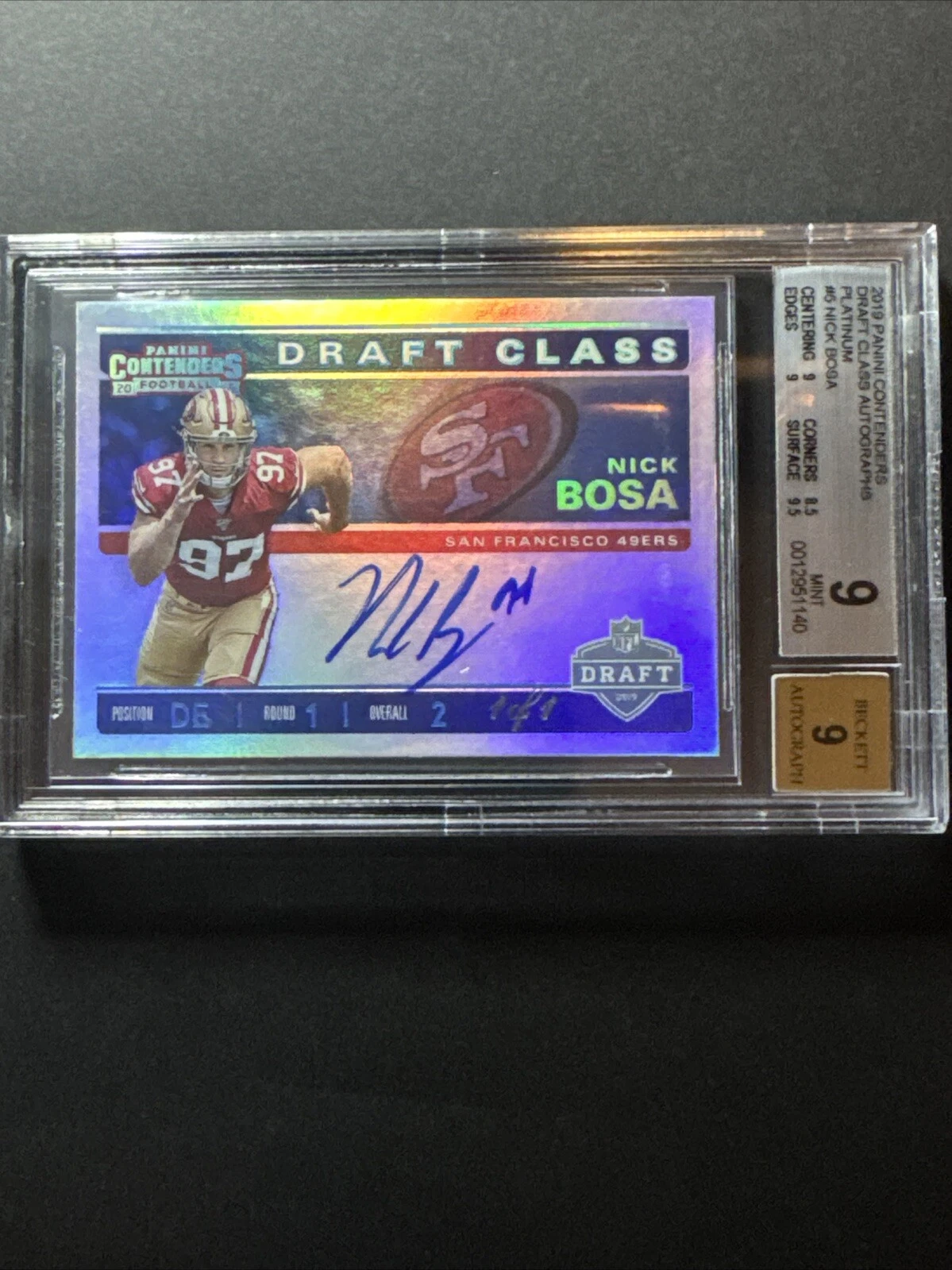 Nick Bosa Panini Contenders Draft Class Autographs #DCANB Base