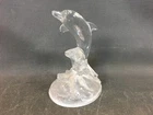 Vintage Crystal Dolphin Figurine Statue