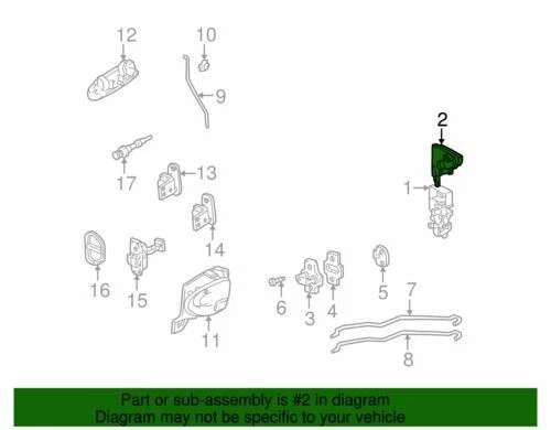 Motor actuador cerradura puerta Chevrolet Cadillac Buick 1990-2011 genuino GM 25664287 Foto 2 de 2