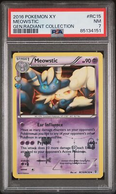 2016 Pokemon XY Generations Radiant Collection Rc15 Meowstic - PSA
