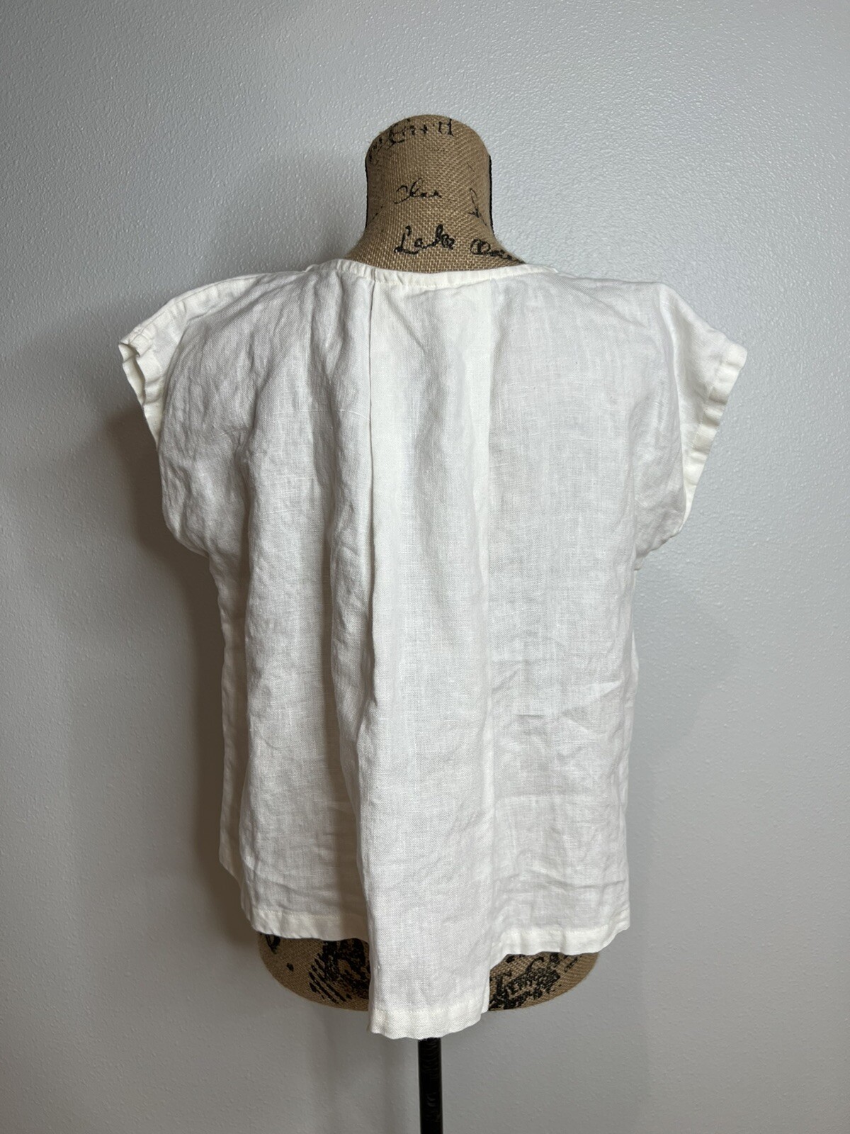 Elizabeth Suzann josephine shell S linen ozma esby kayne top blouse ...