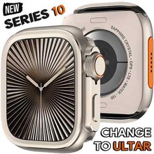 Metal Mod Bumper Case For Apple Watch 10 9 8 45/46mm Frame Change To Ultra2 49mm