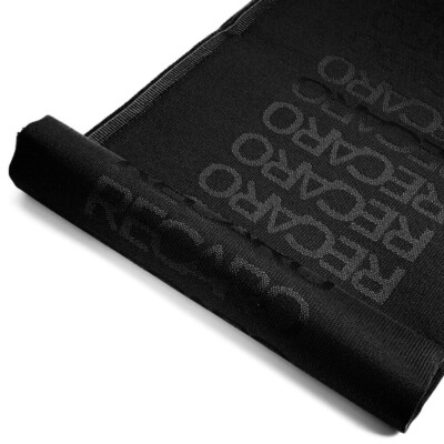 Full Black JDM Recaro Fabric Cloth For Car Seat Panel Armrest Decoration 1M×1.6M